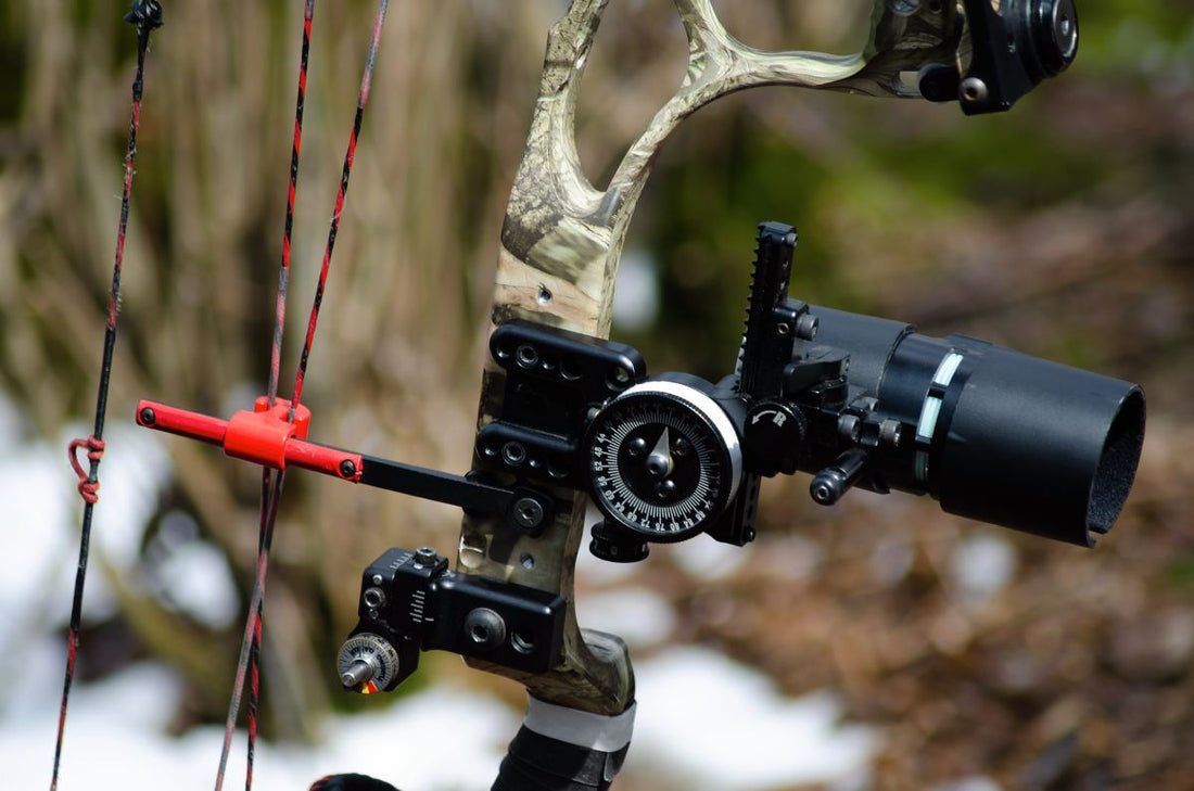 A close up of a compound bow