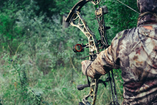 Man hunting from a treestand 